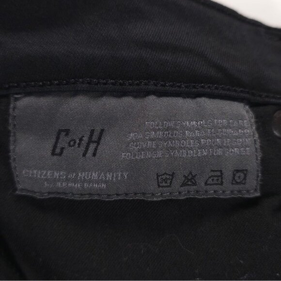 CITIZENS OF HUMANITY MADE IN USA 🇺🇸 Skinny Black Jeans Style 1300-360 Size 29 - Picture 11 of 13